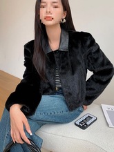 秋冬新款皮草女短款外套整貂年轻款皮毛一体水貂貂皮大衣