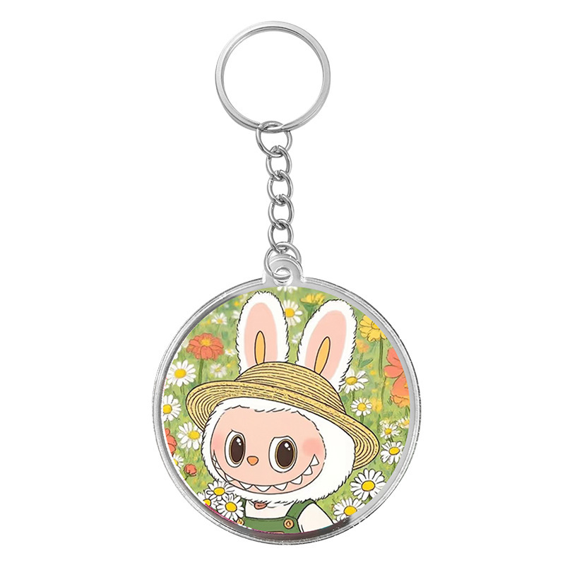 Labubu 周辺漫画かわいいアクリルキーホルダー学生バックパック絶妙なペンダントアクセサリー友人へのギフトとして|undefined