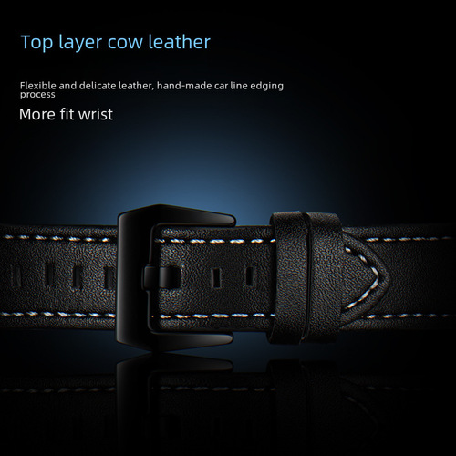 Wholesale waterproof luminous square quartz watch for men, trendy and fashionable with calendar function, leather strap