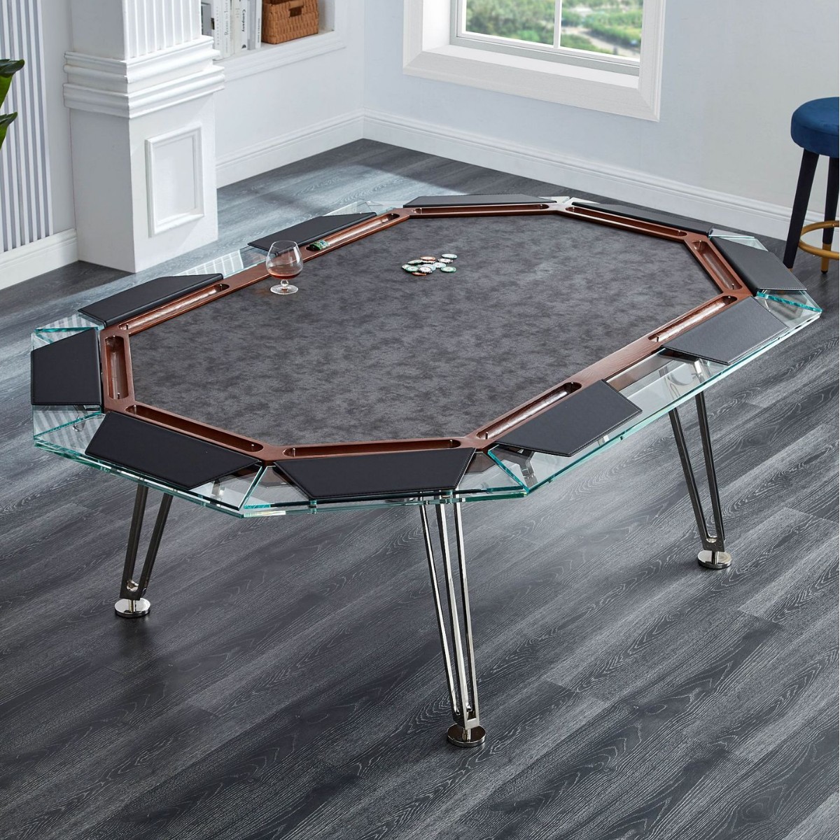 Fichas multijugador de lujo italiano, ajedrez, acrílico, cristal, villa de alta gama, mesa especial de Texas Hold'em