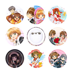 二次元動漫魔卡百變小櫻 魔卡少女櫻胸章58MM胸章馬口鐵徽章