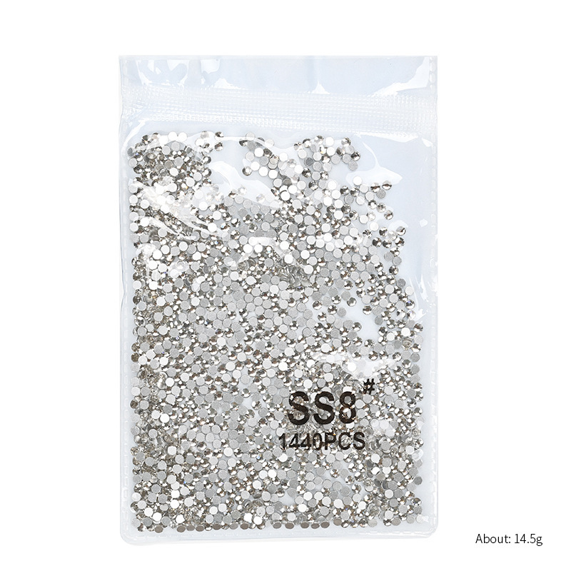 투명한 백색 다이아몬드 SS8 (약 1440)