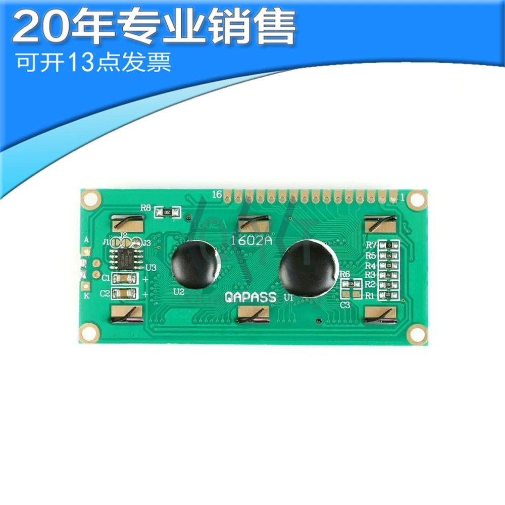 Новый модуль ЖК-дисплея 1602A 3.3V с черным фоном, красные символы, оранжевые символы, белые символы, зеленые символы