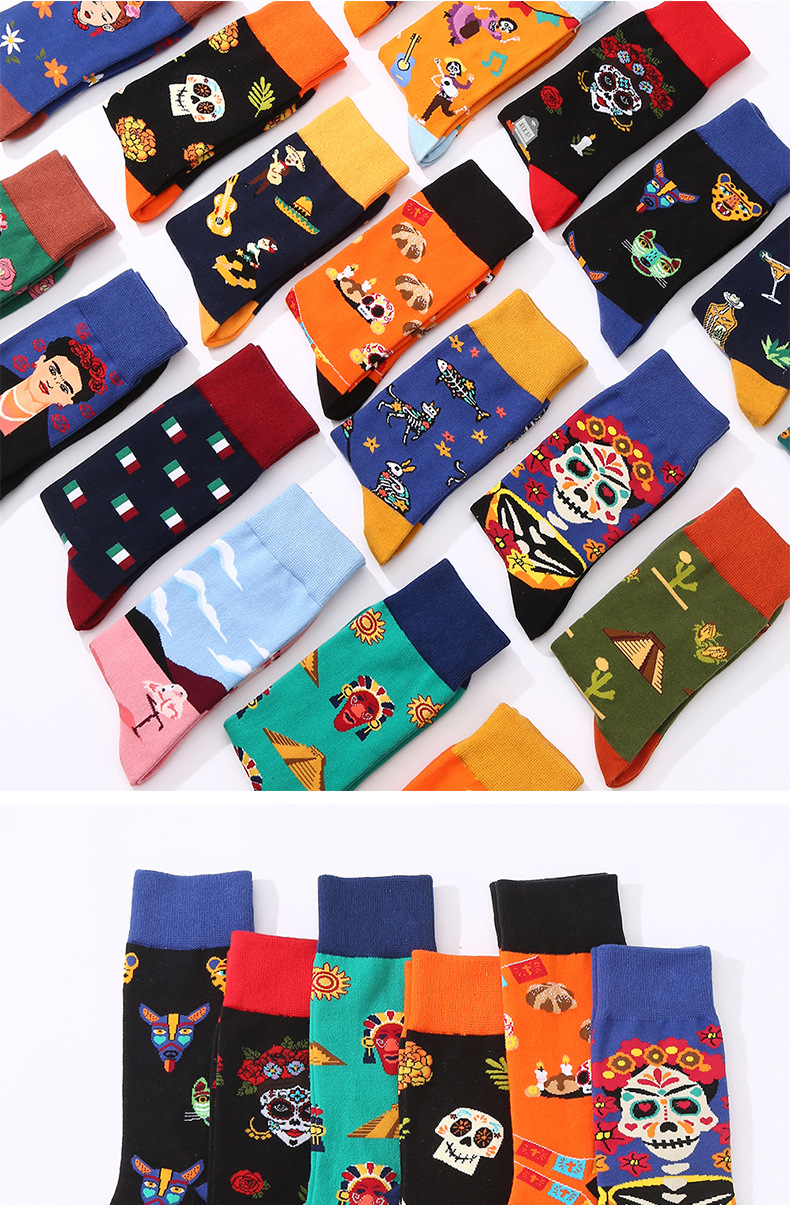 552g Weight Socks Classification Socks Lingerie Type Cotton Fabric Type 10 Pairs Per Pack Quantity Holiday, Daily Occasion Non-Slip Function Halloween Festival Human, Animal, Skull Pattern Autumn&Winter Season Unisex Gender Modern Style, Classic Style Style Halloween Modern Style Classic Style Unisex Human Animal Skull Cotton Crew Socks 10 Pairs Per Pack