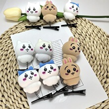 卡通吉伊卡哇小八仓鼠乌萨奇立体弹簧夹可爱趣味发夹边夹学生发饰