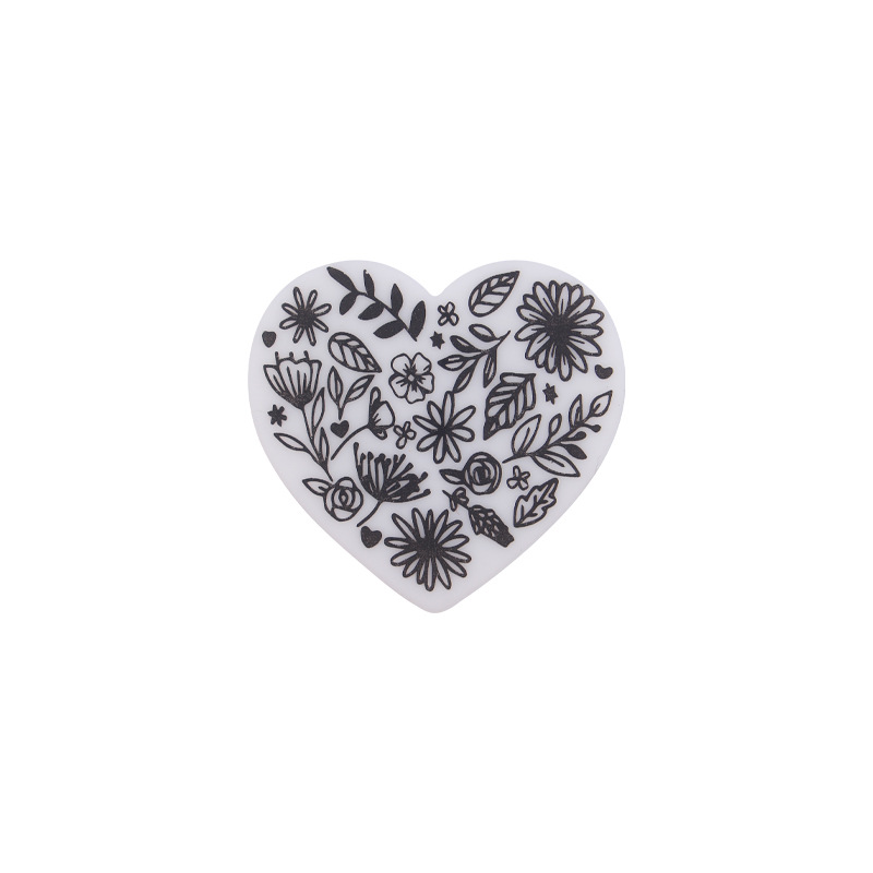 Nuevo bebé suministros de dibujos animados amor impresión pequeña mordedor creativo DIY bebé chupete cadena teether Accesorios