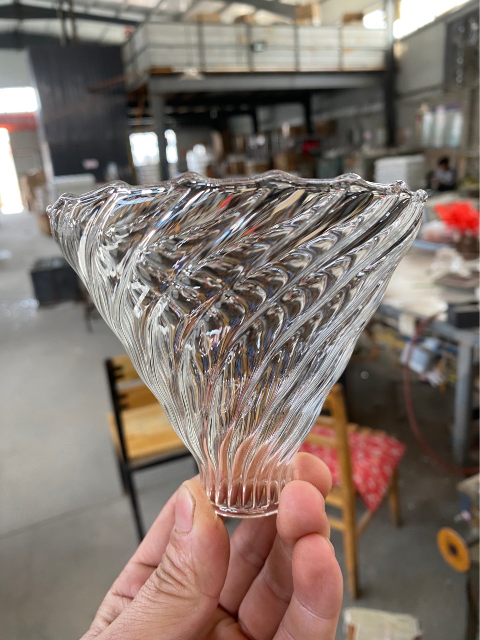 Spiral Patterned Glass Coffee Filter V60 Coffee Filter Cup Glass Funnel