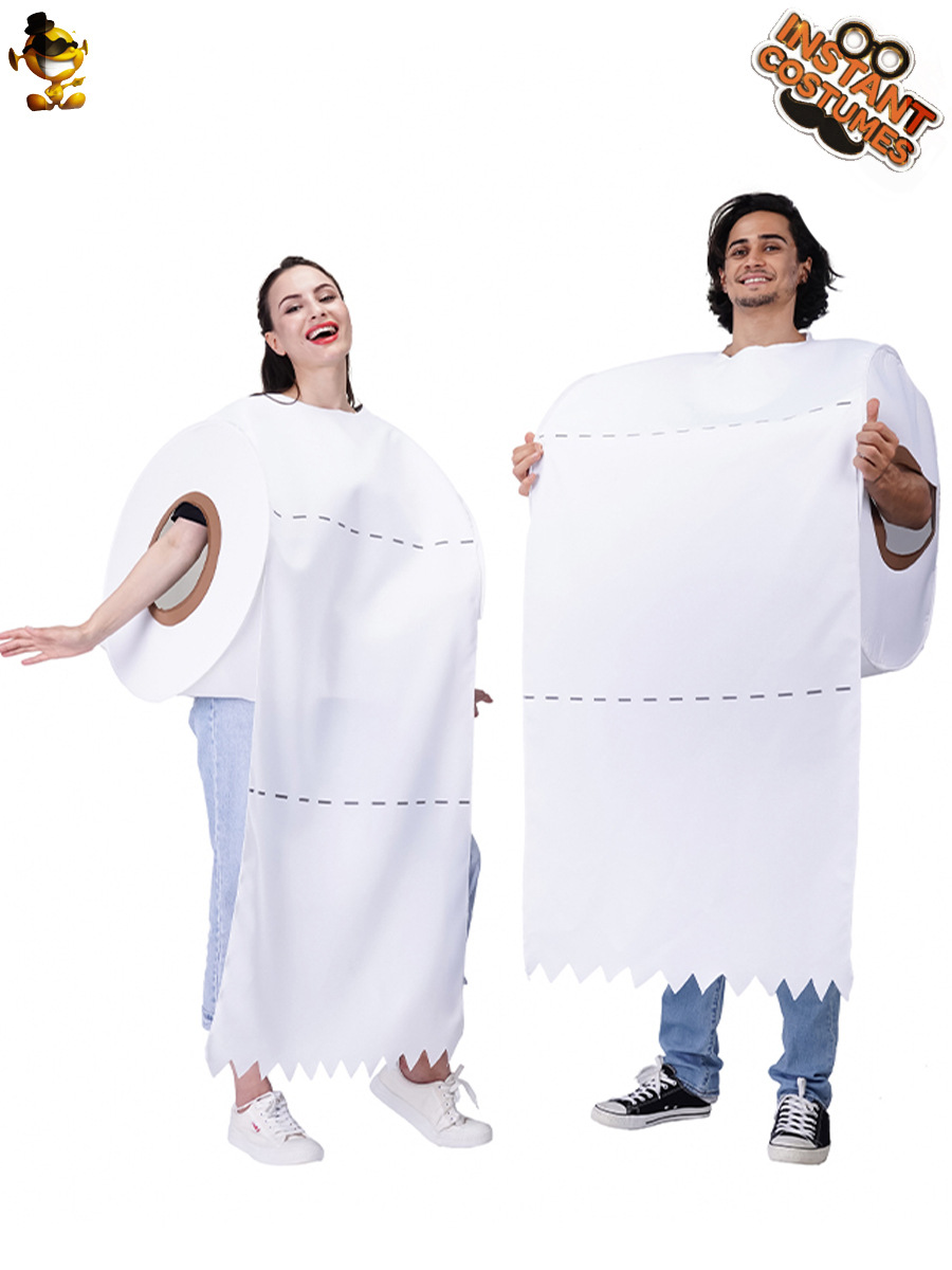 Amazon Halloween pareja couple nueva parodia papel higiénico rollo de papel top ropa impresa diámetro 50CM image 3