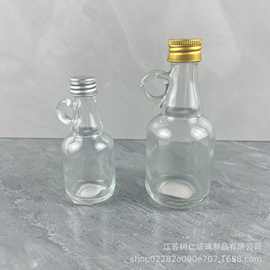 厂家现货批发透明玻璃瓶50ml100ml创意迷你小酒瓶加州小酒瓶丝印