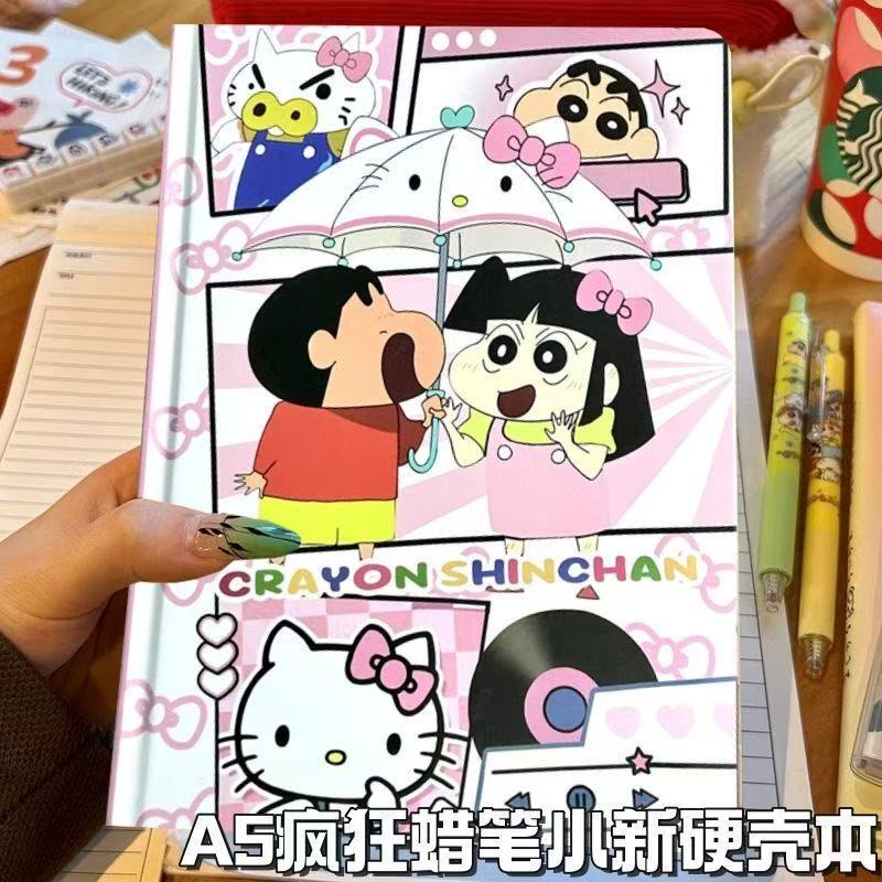 Cute Crayon Shin-Chan A5 Hard-Shell Notebook with Painted Inner Pages and High-Looking Ledger for Students to Draw by Hand Cute Crayon Shin-Chan A5 Hard-Shell Notebook with Painted Inner Pages and High-Looking Ledger for Students to Draw by Hand