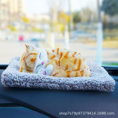 Car ornaments: Car Interior, Trendy Car - 2620cm-orange-cat-simulation-model