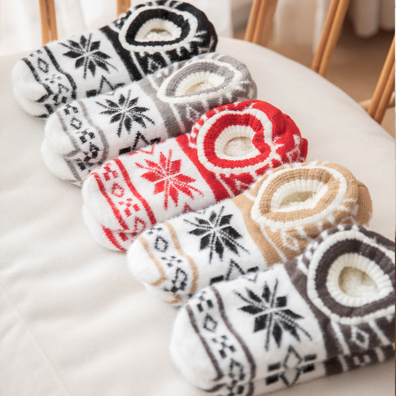 Winter floor socks for adults and women home confinement socks snow socks sleeping carpet socks leg cover slippers socks for men non-slip