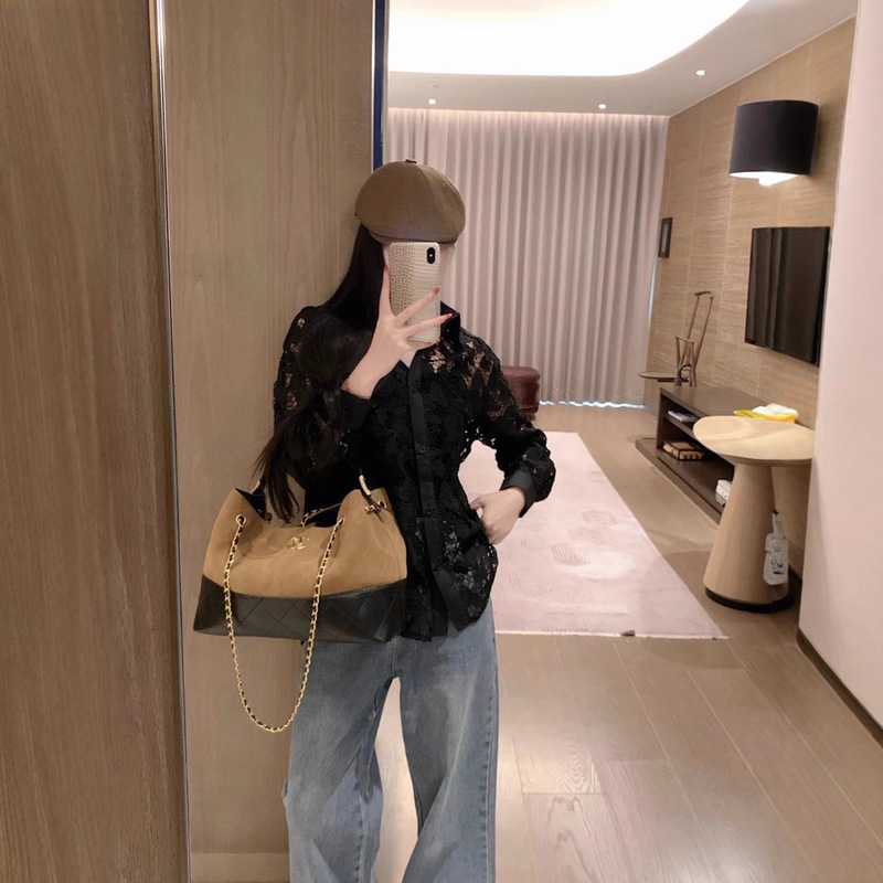 2025年新款秋季小韩版甜美卡通印花简约韩版女潮上衣女蕾丝衬衫女|undefined
