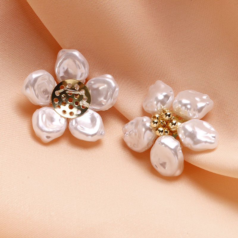 21g Weight Clip Classification 1 Piece Quantity Imitation Pearl Material Flower Pattern All Seasons Season Elegant, Cute, Sweet Style 1 Piece Imitation Pearl Flower Clip 9