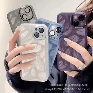 Findx8魅眼羽翼适用reno13 羽毛护镜手机壳带镜头膜精孔护眼tpu软
