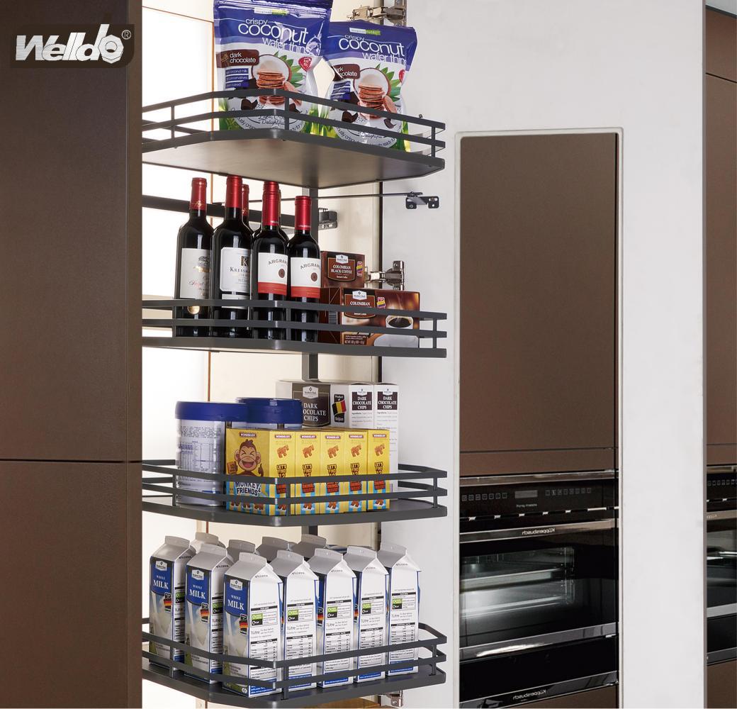 Welldo纬东 厨房高柜六层大怪物拉篮橱柜六层高深拉篮收纳拉篮