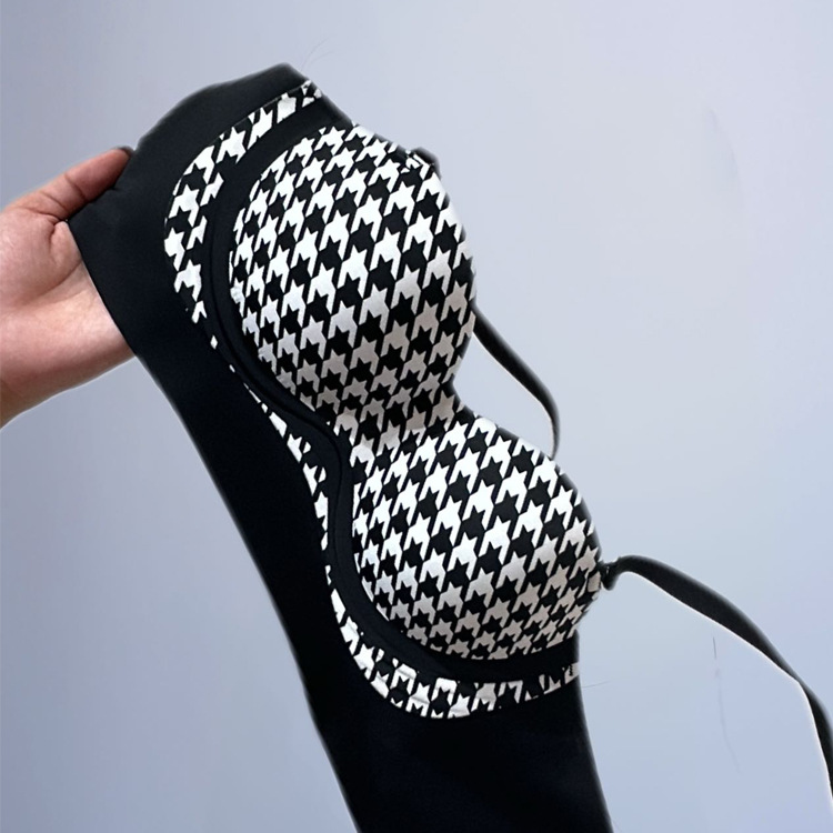 6897 Art Style Leopard Thousand Grid Bird Zero Sense Ropa interior sin costuras Cómodo sin anillo de acero, sujetador de recogida lateral