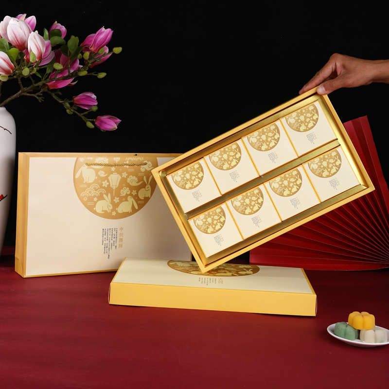 中秋月饼包装盒8粒装礼盒空盒100克46粒蛋黄酥盒子创意礼品盒批发