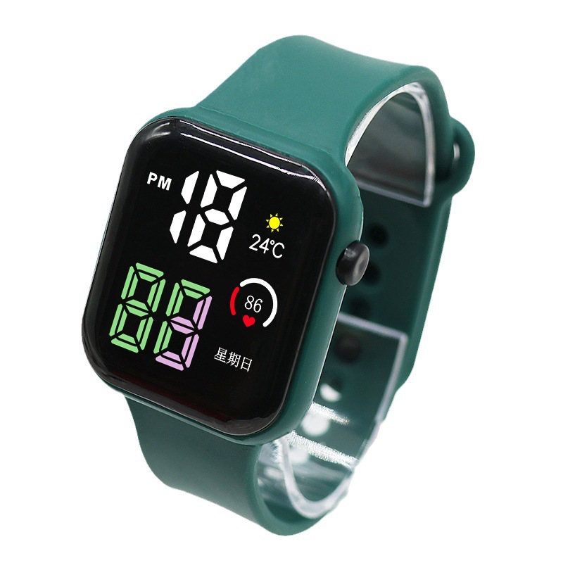 Ventas directas nuevas luces de colores pequeños cuadros pareja relojes de moda deportivos LED relojes electrónicos estudiantes electrónicos