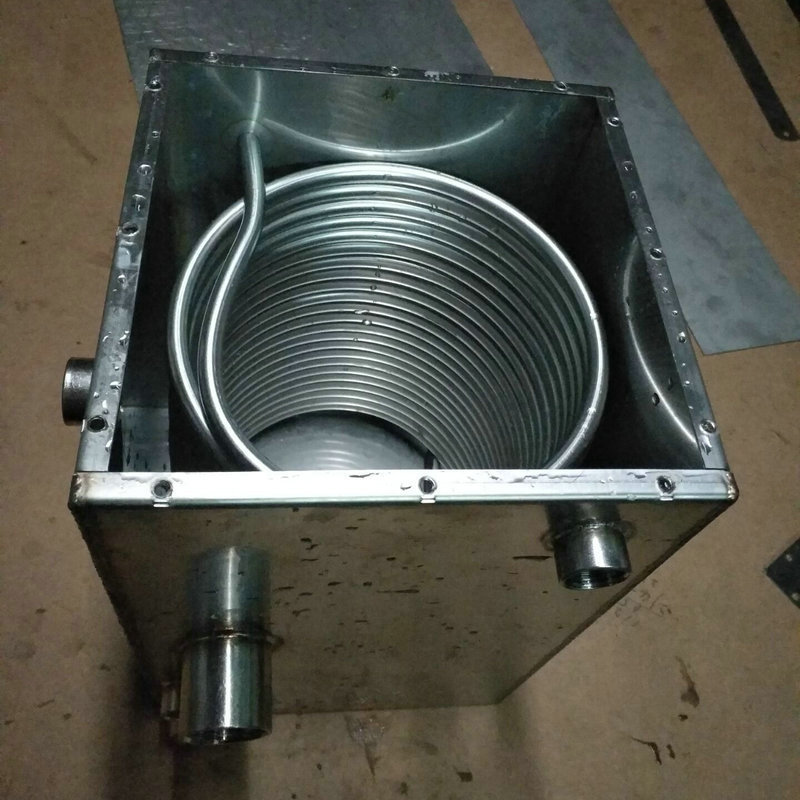 厂家不锈钢0.3P盘管蒸发器 方形激光冷水机蒸发器弯管加工