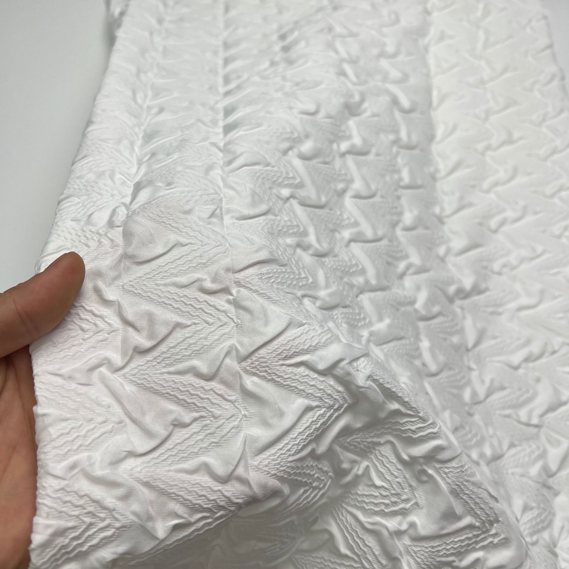 纯色花瓣带衬立体浮雕聚脂纤维 上衣旗袍唐装汉服包包面料