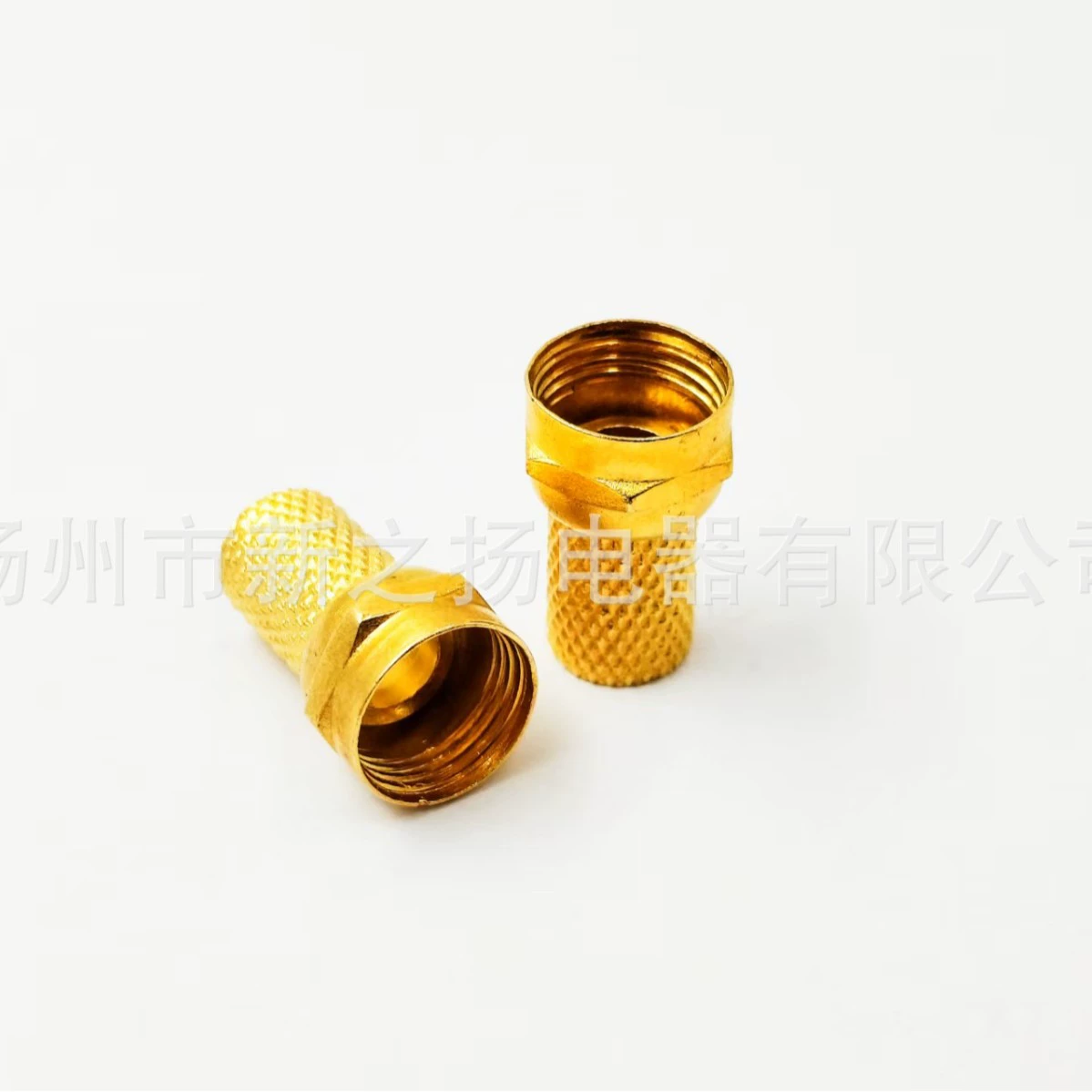 Прямая поставка с фабрики, разъем для кабельного телевидения, 75-5 дюймов, позолоченный резьбовой самозатягивающийся F-головка, позолоченный F-головка из цинкового сплава