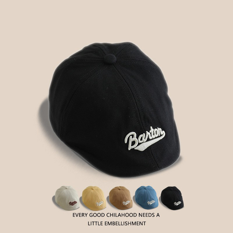 Sombreros para bebés coreanos primavera y otoño delgados estilo extranjero boina versátil para niños sombreros de boca de pato para niñas sombreros de verano hacia adelante