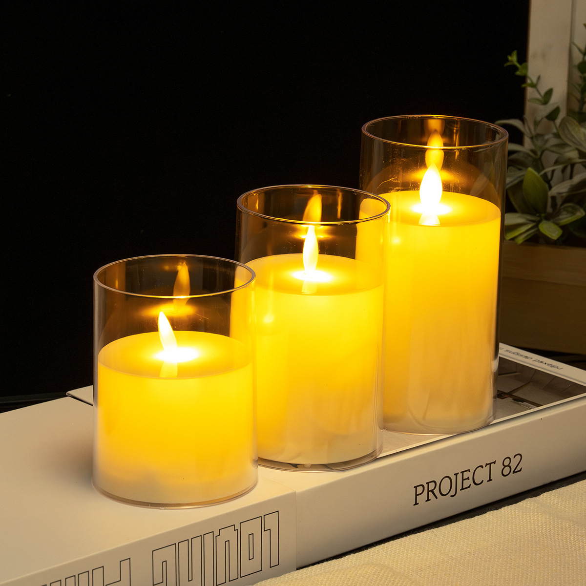 LED velas electrónicas concierto de velas decoración guión matar la luz de la atmósfera luz de la noche de Navidad vela de control remoto