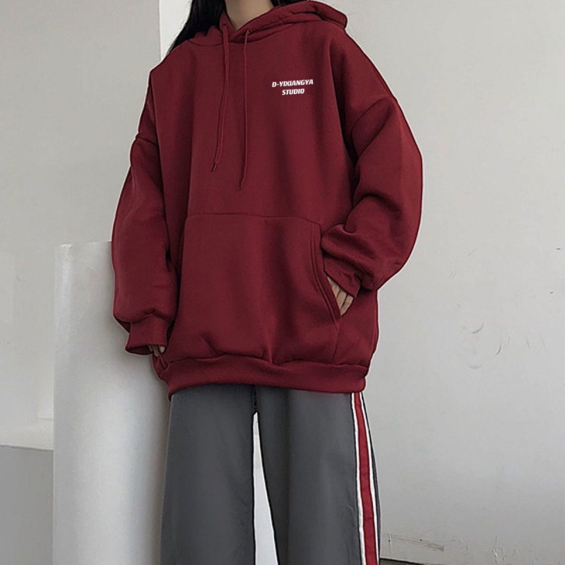 Ins Hooded Sweatshirt Women's Spring and Autumn Loose Sweatshirt Women's New Simple All-Match Korean Style Student Super Popular Ins Hooded Fashion Ins Hooded Sweatshirt Women's Spring and Autumn Loose Sweatshirt Women's New Simple All-Match Korean Style Student Super Popular Ins Hooded Fashion