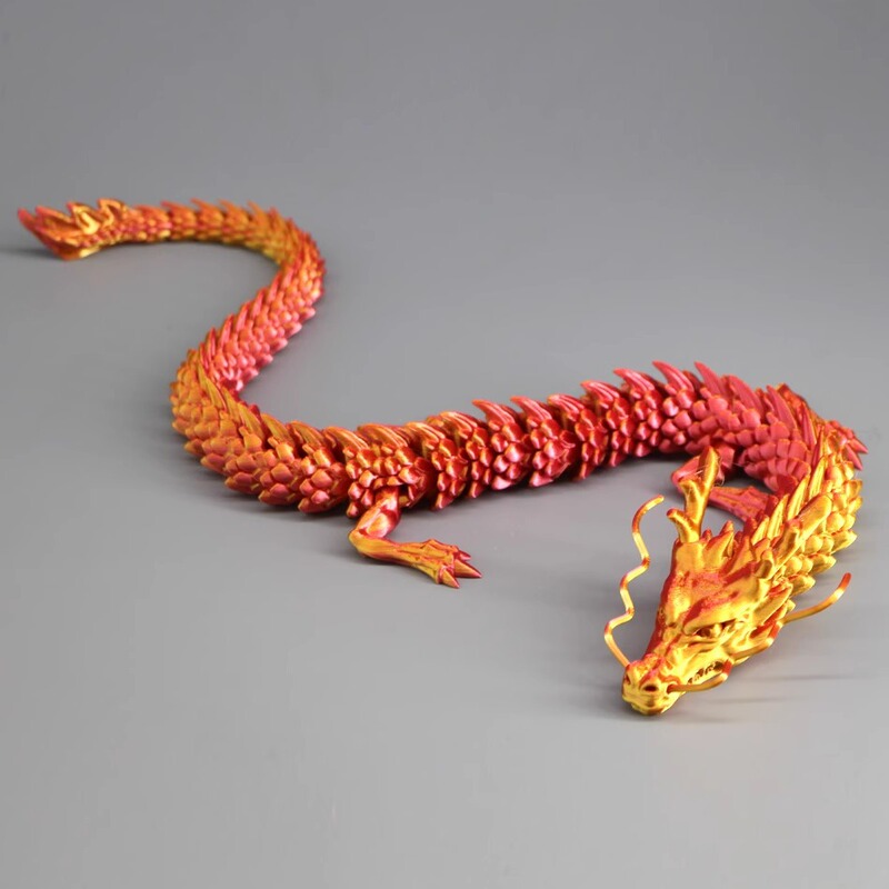 3D 印刷ジョイント可動ドラゴン 3D 中国ドラゴンモデルおもちゃ造園装飾装飾品誕生日ギフト手作り|undefined