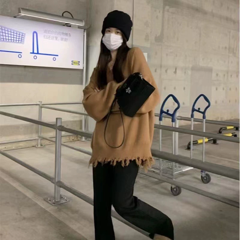 Winter knitted sweater, 2023, Korean style, oversize, increased thickness