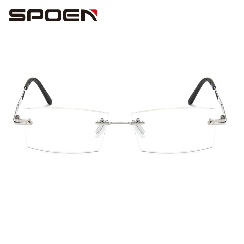 Nueva frontera gafas de lectura anti-Luz Azul ladrillo corte gafas de presbicia medio marco primavera pierna gafas de presbicia