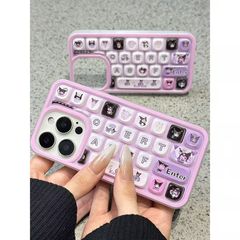 立体キーボード サンリオ 漫画 クロメ Apple 13promax 携帯電話ケース 15 保護カバー 14 かわいい 16E
