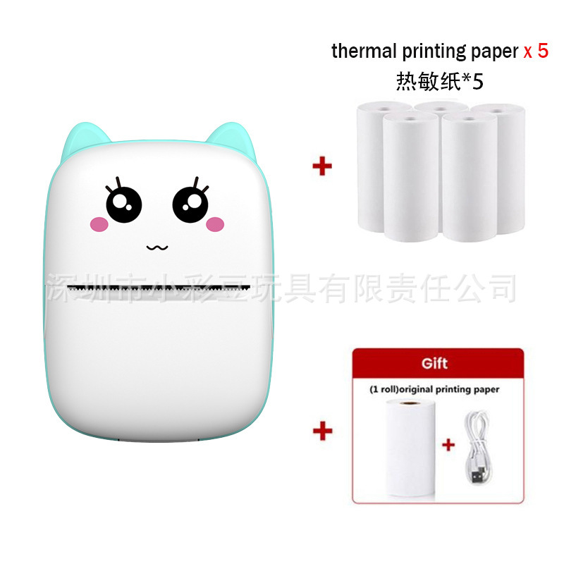 X1 파란색-영어 버전 [인쇄 용지 1롤 + 인쇄 용지 5롤 제공]