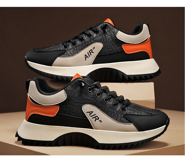Forrest Gump Herbstküchenarbeit, wasserdichte und rutschfeste Herren-Freizeitlederschuhe für Sport, ein Fuß schwarze Sicherheitsschuhe_voghion.com
