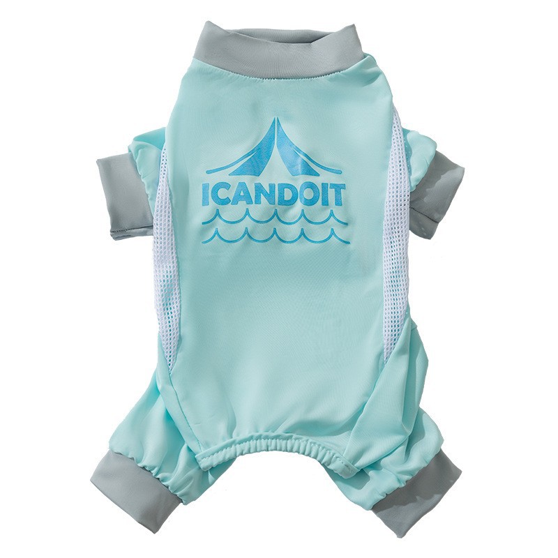 Perro de verano frío, abrigo de verano de cuatro patas, peluche para perros pequeños y medianos refrigeración al aire libre, ropa de perro de mascota a prueba de calor