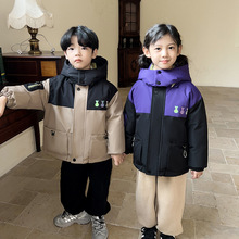 儿童羽绒服男女童两面穿2023新款韩版中大童白鸭绒宝宝加厚外套