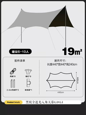 GREENFUN Canopy Outdoor Exquisite Camping Dish Canopy Sunshade for Camping Picnic Rainproof and Sunscreen Internet Popular (Avtomobil yan çətirləri) - white-444424-meters
