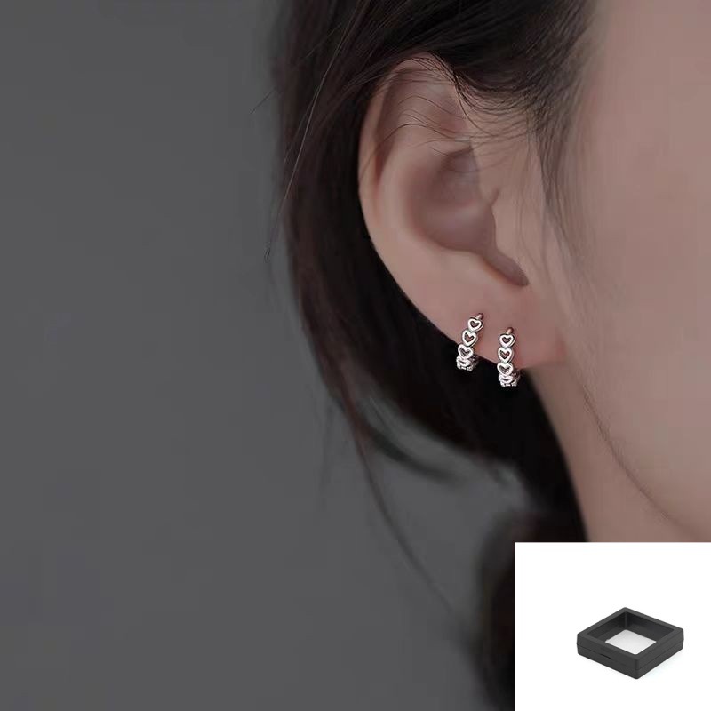 사랑 귀걸이 + PE 필름 상자 줄