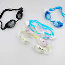 游泳镜成人儿童可调节硅胶游泳防雾镜多色多彩舒适护目镜厂家批发
