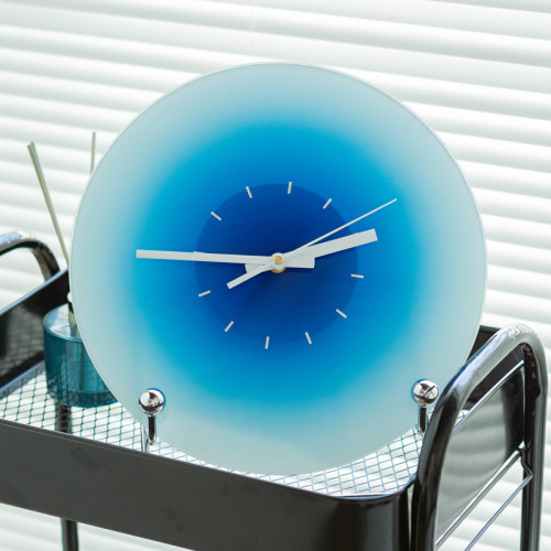 【12 inches 30cm】 Nordic sunset clock living room clock creative clock glass hanging clock wholesale 