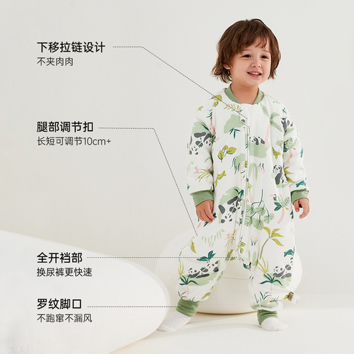 Wellberu  baby sleeping bag autumn and winter children's constant temperature antibacterial split-leg sleeping bag baby anti-kicking quilt