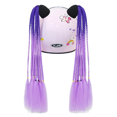 Hot-Selling Helmet Dreadlocks for Men | Motosiklet dəbilqələri - dark-purple-light-purple-thin-2-strips
