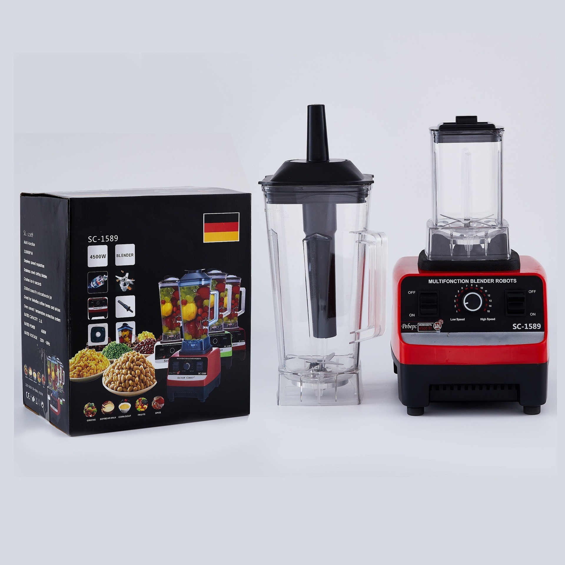 Mezclador transfronterizo de gran capacidad 2 - en - 1 triturador de hielo multifuncional para cocinas suplementarias molienda rompe paredes