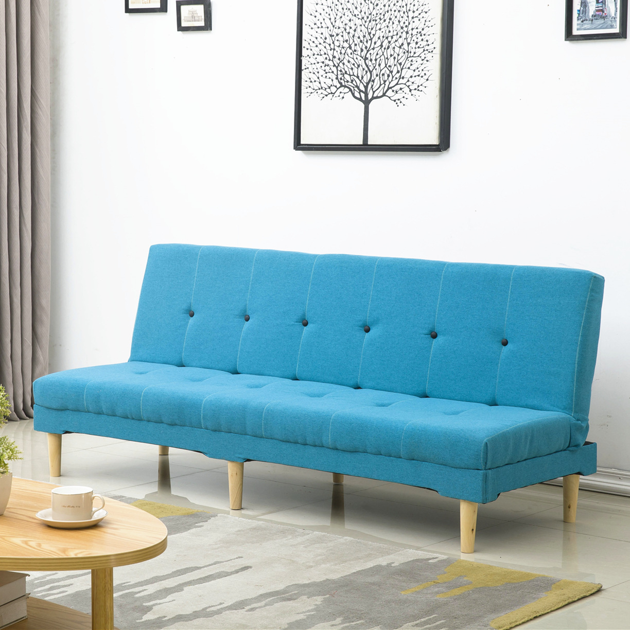 Fábrica directa sofá pequeño tipo simple cama plegable alquiler de alquiler económico esquina sala de estar dormitorio tienda al mediodía