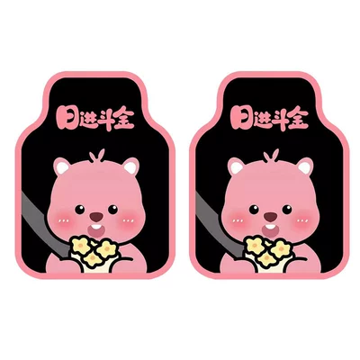 care of car foot mat, Avtomobil döşəmə paspasları - daily-jin-dou-jin-2-pieces-for-driver-and-passenger-5065cm-silk-circle