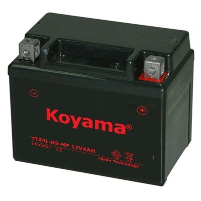 KOYAMA摩托车MF电瓶蓄电池YTX4L-BS 免维护铅酸电瓶12V4Ah