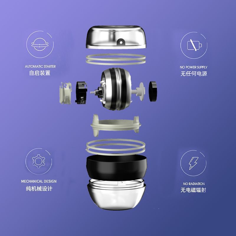 Bola de fuerza de muñeca metálica auto-iniciable con lámpara de bajo agarre estudiante descompresión adulto ejercicio brazo mano agarre de mano comercio exterior