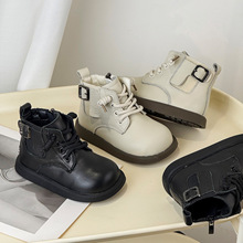 儿童皮靴2025秋冬款舒适休闲小童马丁靴软底软面宝宝短靴单棉都有