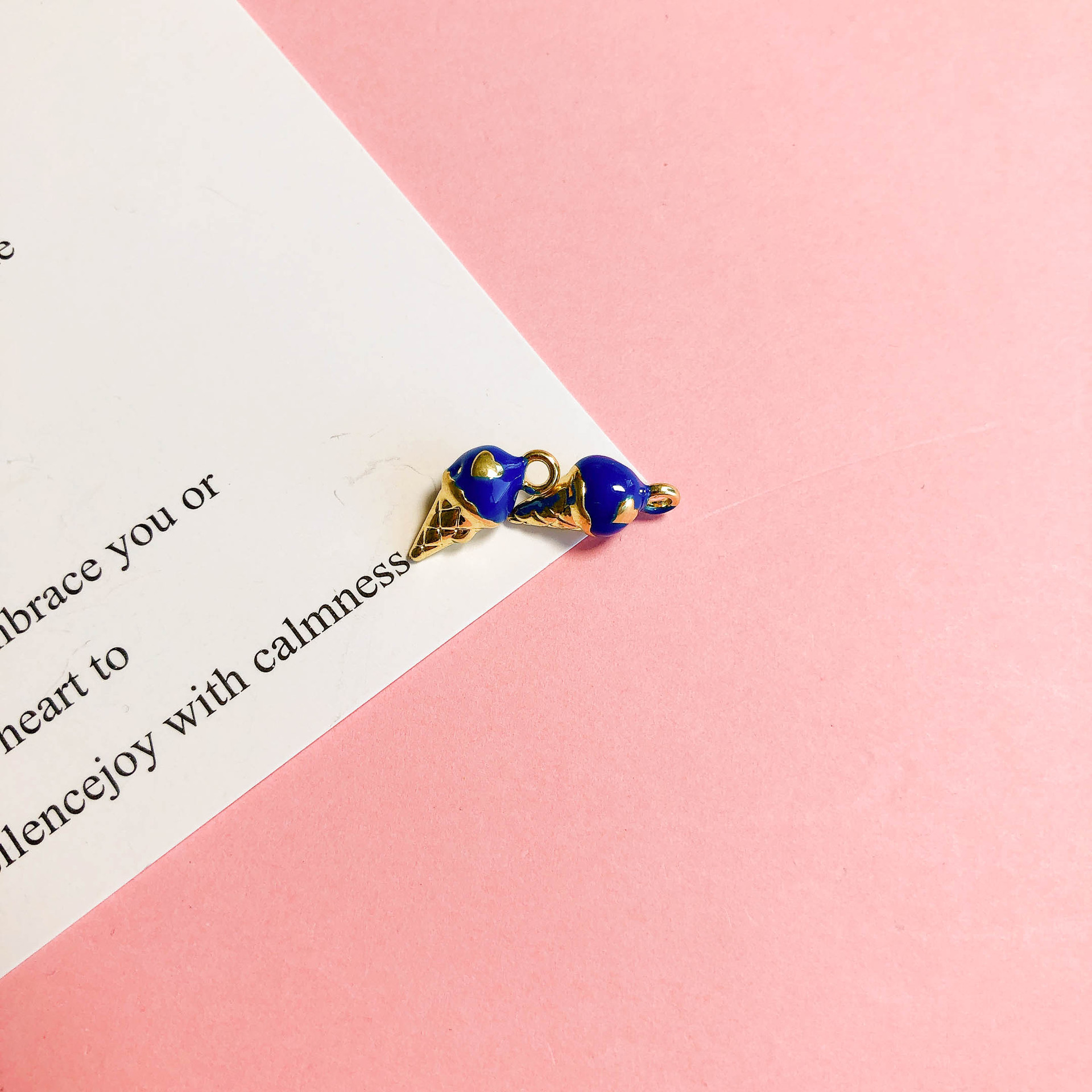 11g Weight Pendant Jewelry Making Type DIY Jewelry Accessories Classification 6 Pieces Quantity Alloy Material Ice Cream Pattern Enamel Design Cartoon Style Style 6 Pieces Alloy Ice Cream Pendant 11